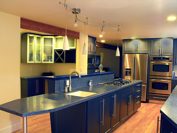 Kitchen Remodel Modern Blue
