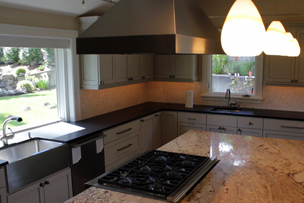 Kitchen Remodel with Ostrich Skin Stools 2